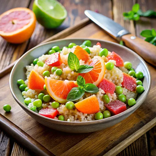 Quinoa Jeruk Bali dan Edamame